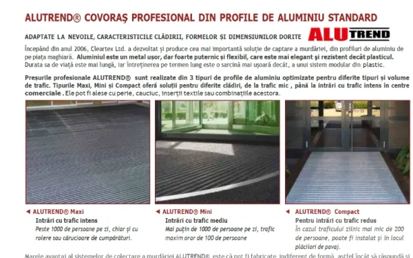 NOU SISTEM MODULAR DE PREȘURI PROFESIONALE PENTRU RETINEREA MURDĂRIEI