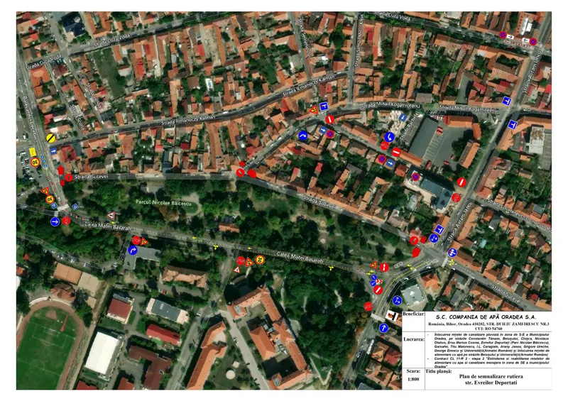 Se modifică circulația rutieră în zona Parcului Bălcescu, pe  perioada verii
