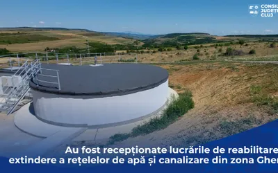 Au fost recepționate lucrările de reabilitare și extindere a rețelelor de apă și canalizare din zona Gherla