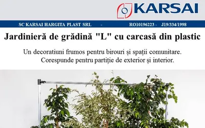 Jardinieră de grădină \"L\" cu carcasă din plastic