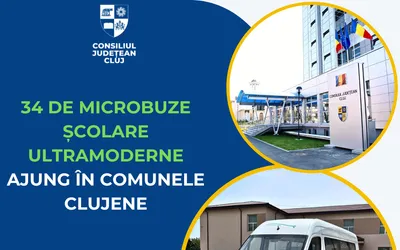 34 de microbuze școlare ultramoderne ajung în comunele clujene
