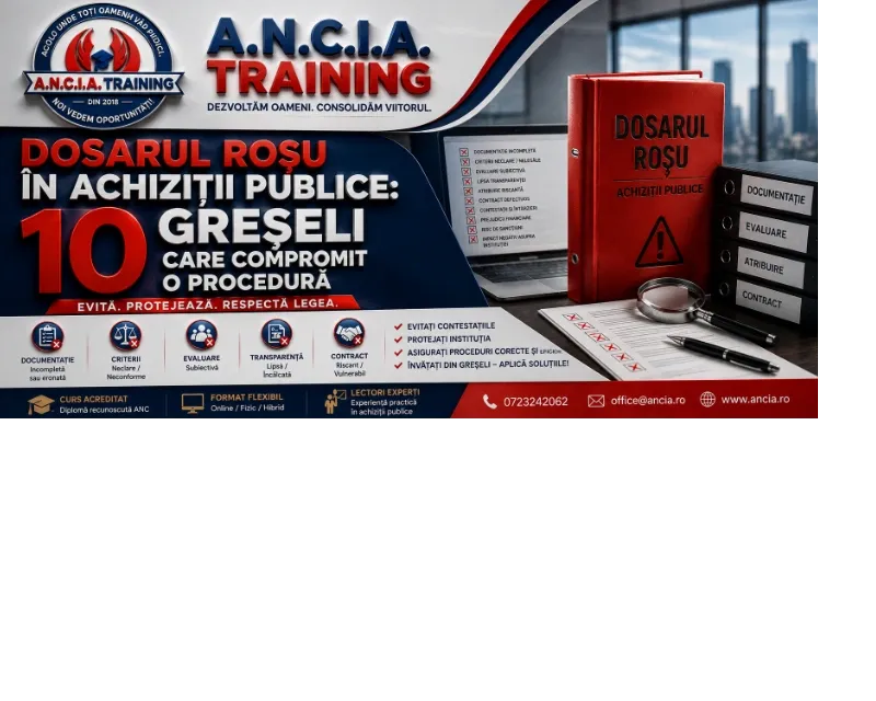DOSARUL ROȘU ÎN ACHIZIȚII PUBLICE