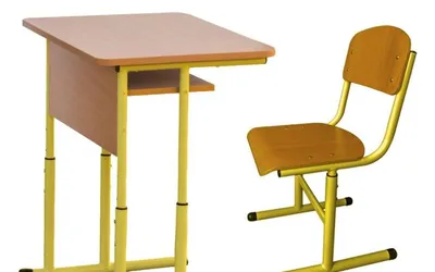 Set mobilier scolar individual reglabil (structura galbena)