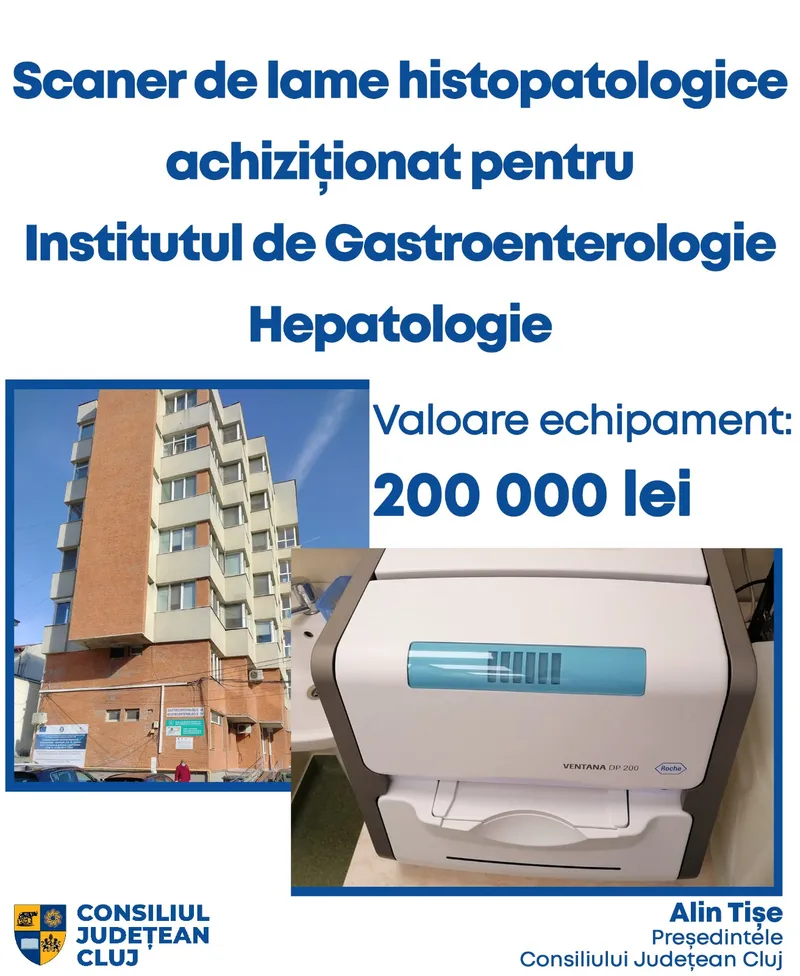 Nou echipament medical la Institutul de Gastroenterologie-Hepatologie, cu sprijinul financiar al Consiliului Județean Cluj