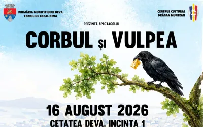 Seară pentru copii în Cetatea Deva: „Corbul și Vulpea” și activități pentru familii, 16 august 2026