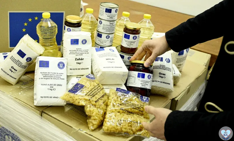 ALIMENTE UE. Peste 2.300 de kilograme de produse au fost distribuite în prima zi!