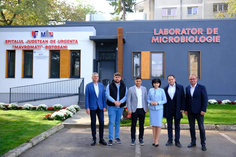 Laborator de microbiologie modern, recepționat astăzi de președintele  Consiliului Județean, Doina Federovici