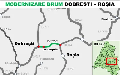 Stadiul lucrărilor pe drumul județean Dobrești - Roșia