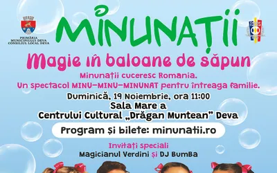 Spectacol pentru copii - „Magie în baloane de săpun” la Deva