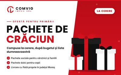 Pachete de Crăciun pentru primării – compuse la cerere, după bugetul dumneavoastră