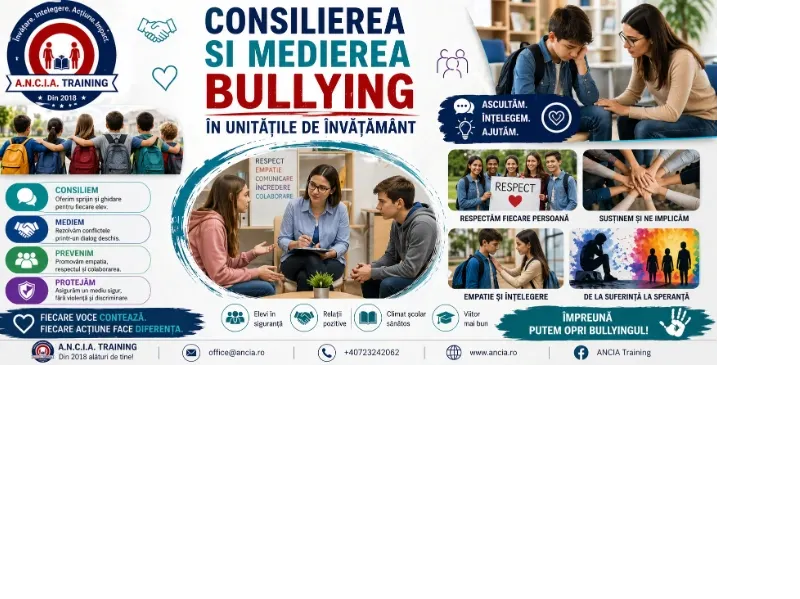 CONSILIEREA SI MEDIEREA BULLYING SI CIBERBULLYING