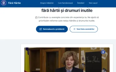 Guvernul României lansează platforma „Fără hârtie” pentru reducerea birocrației și eliminarea drumurilor inutile