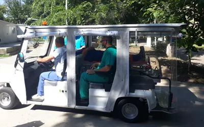 Ambulanță 100% electrică MELEX la spitalul “Marius Nasta” București