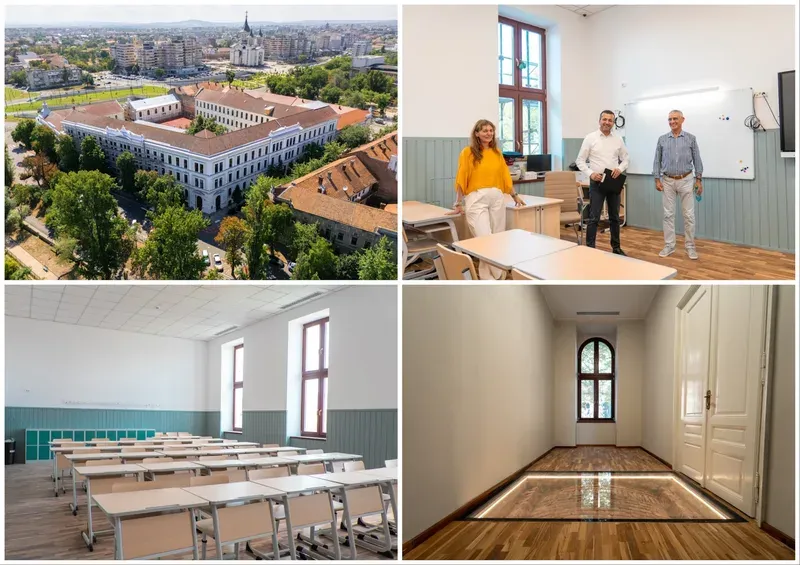 Lucrările de eficientizare energetică la Colegiul Național „Emanuil Gojdu” din Oradea, finalizate în proporție de 95%