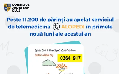 Peste 11.200 de părinți au apelat serviciul de telemedicină ALOPEDI în primele nouă luni ale acestui an