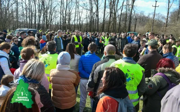 Peste 1.300 participanți și 25.000 puieți plantați la ediția a V-a a proiectului „Bihorul Plantează”