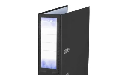 Biblioraft plastifiat PP 75mm yellow