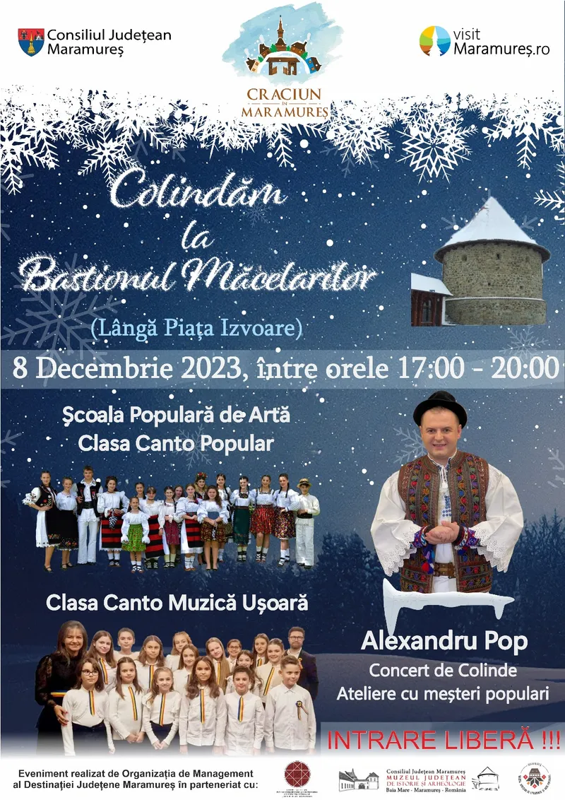 ”Colindăm la Bastionul Măcelarilor”, cel mai nou concept și eveniment din  Maramureș cu tematică de Crăciun