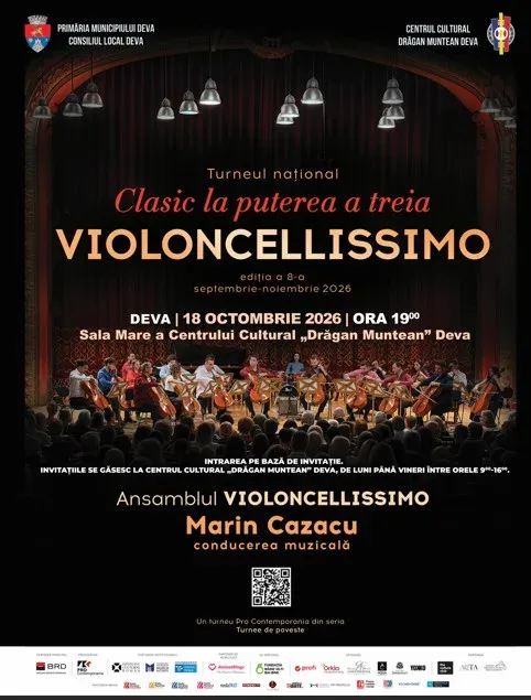 Violoncellissimo la Deva — Turneul Național „Clasic la puterea a treia”, 18 octombrie 2026
