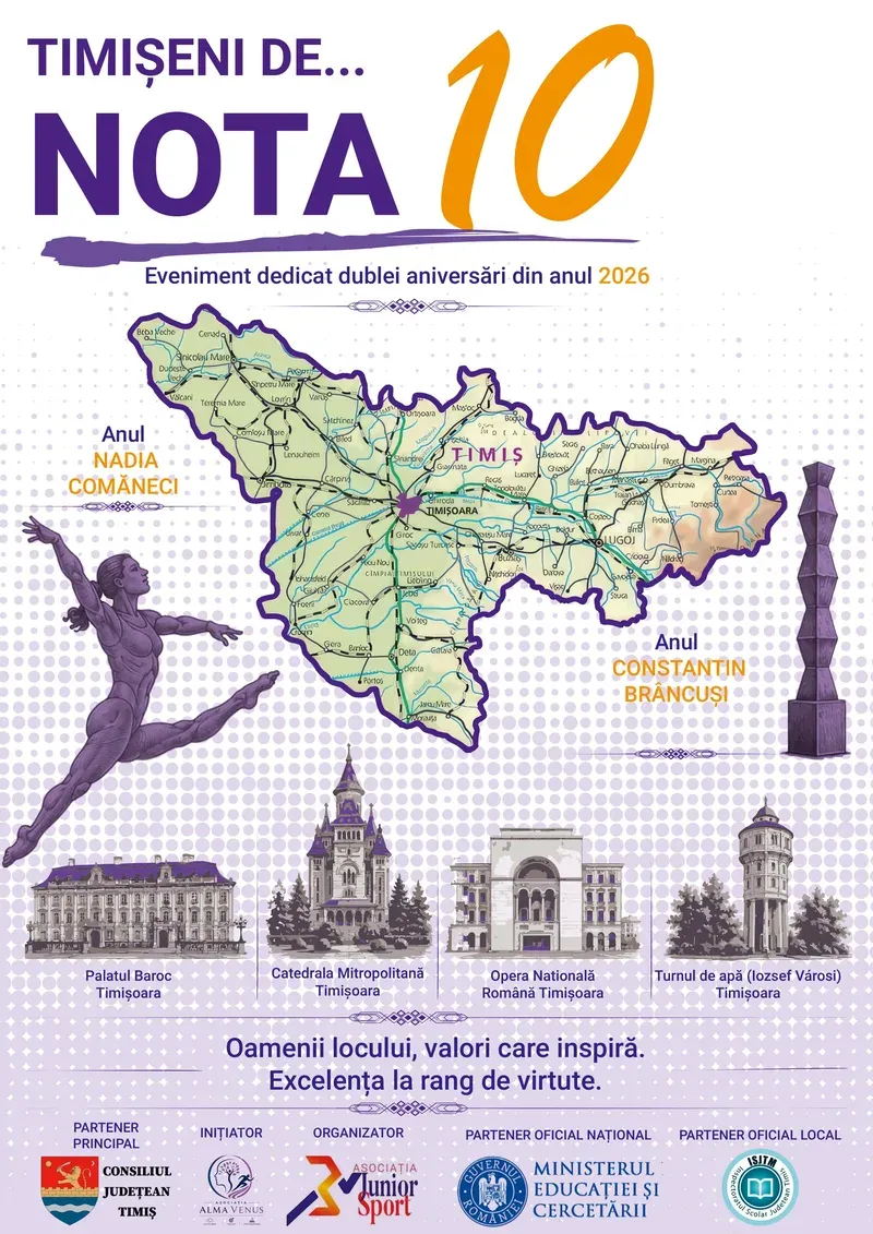 Caravana Educației în județul Timiș, ediția a VIII‑a — „Timișeni de… Nota 10!” (iulie–octombrie 2026)