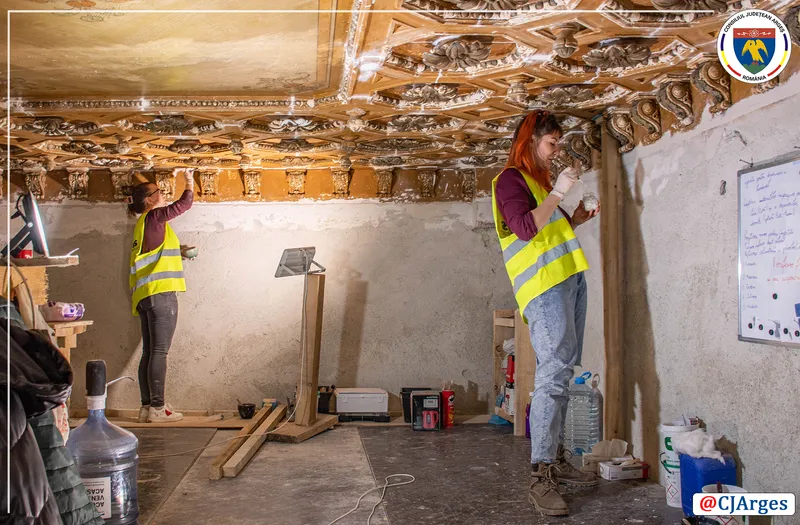 Pe șantierul de la Muzeul Județean se lucrează la componentele artistice