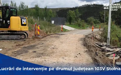 Consiliul Județean derulează lucrări de intervenție pe drumul județean 103V Stolna