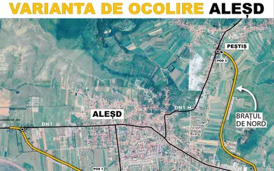 A început turnarea asfaltului pe Centura Aleșd