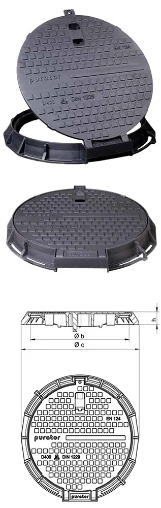 Capac din fonta pentru canalizare DN 600 si DN 800