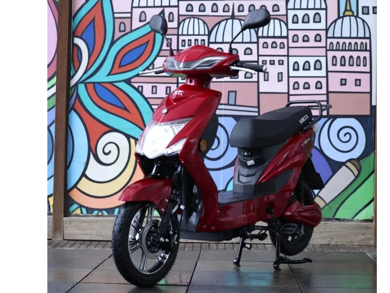 Scuter Electric (Bicicleta), Fara Permis, Cu Pedale Volta SX - 220 W, viteza maxima 25 km pe ora, visiniu