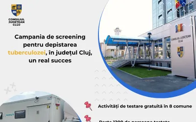 Peste 1200 de clujeni au fost testați gratuit în cadrul campaniei pentru depistarea TBC derulate în 8 comune