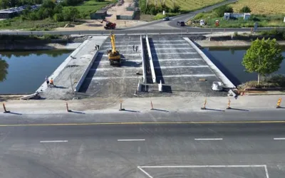 Progresul lucrărilor în Sectorul 3, la noul pod rutier peste Dâmbovița