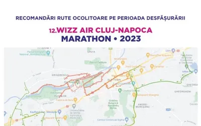 Restricții de circulație cu ocazia Maratonului Internațional Cluj-Napoca