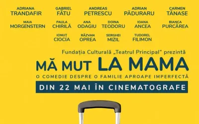 Proiecție de gală „Mă mut la mama” la Centrul „Jean Constantin” în prezența Adrianei Trandafir, Gabriel Fătu și Ioana Oancea