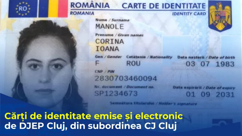 Proiect pilot - Clujenii se pot programa pentru înnoirea Cărților de Identitate.