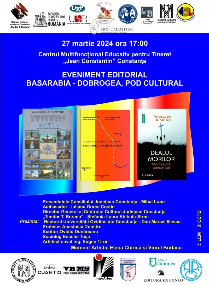 Triplu eveniment editorial: ,,Basarabia – Dobrogea, pod cultural’’