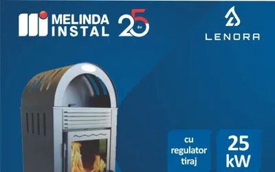 TERMOSEMINEU TIP CENTRALA 25 KW SAB25 NEGRU CU REGULATOR TIRAJ