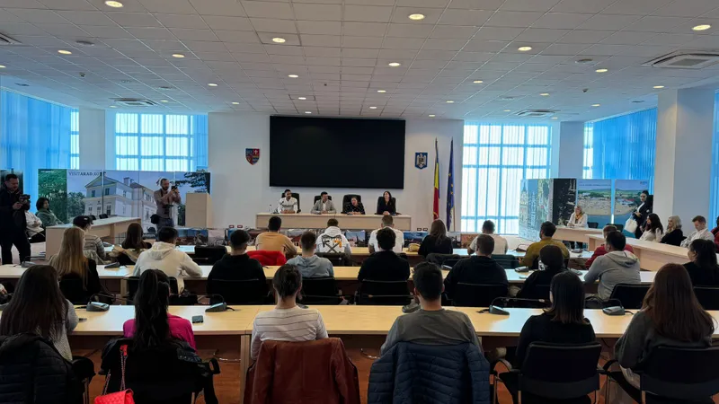 Consiliul Județean Arad a fost gazda unui grup de peste 100 de studenți străini din cadrul Universității „Vasile Goldiș” Arad