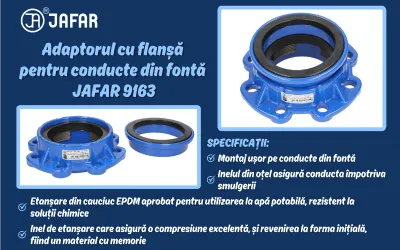 Adaptor cu flanșă pentru conducte din fontă JAFAR 9163