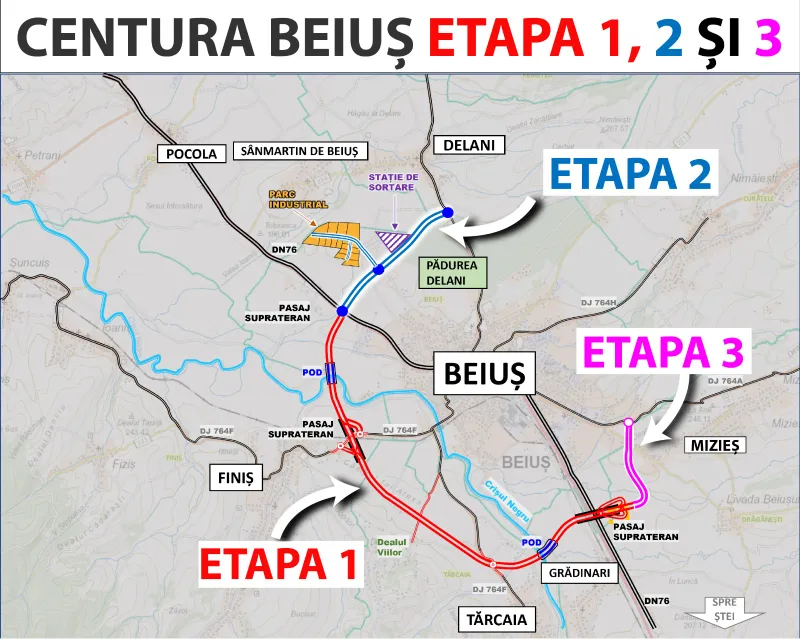 Centura Beiuș va fi conectată cu drumul spre Stâna de Vale