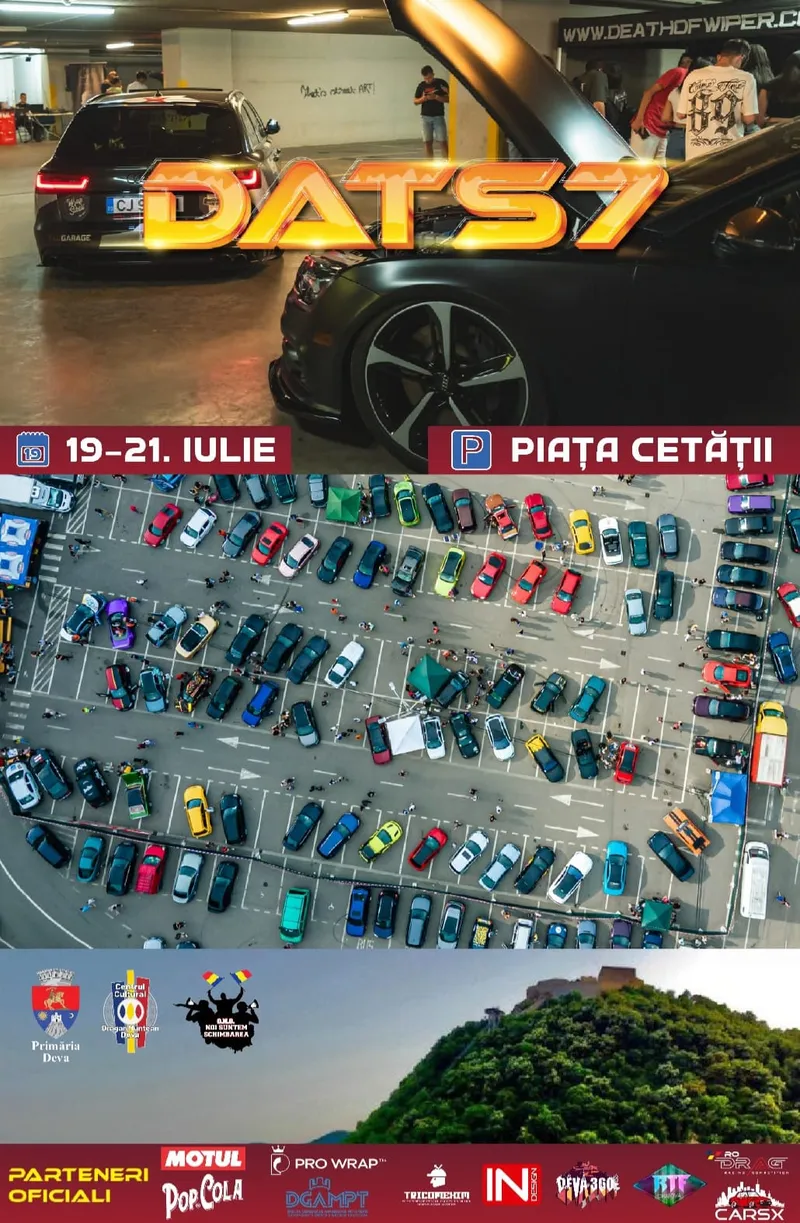 Restricții în acest sfârșit de săptămână, la Deva, privind accesul autovehiculelor în Piața Cetății și Parcarea Aqualand, cu ocazia ,,Deva Auto Tuning Show 2024”!