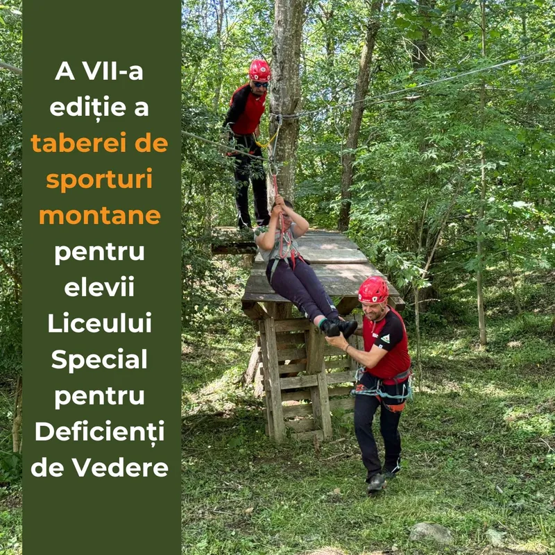 A VII-a ediție a taberei de sporturi montane pentru elevii Liceului Special pentru Deficienți de Vedere