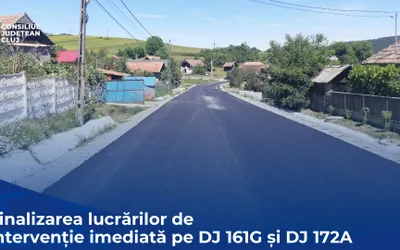 Consiliul Județean a finalizat lucrările de intervenție imediată pe drumurile județene 161G și 172A – Drumul Bistriței
