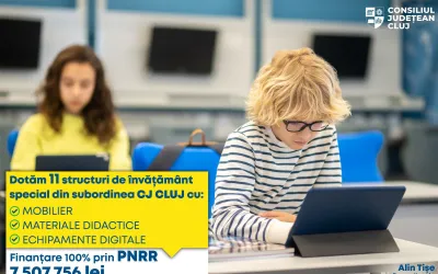 Consiliul Județean a depus proiectul pentru dotarea a 11 unități de învățământ special în vederea finanțării prin PNRR