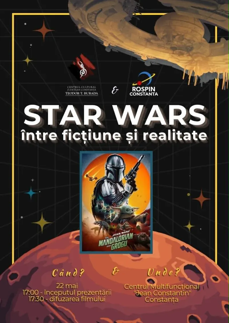 Star Wars: între ficțiune și realitate — prezentare ROSPIN la Centrul „Jean Constantin” pe 22 mai 2026
