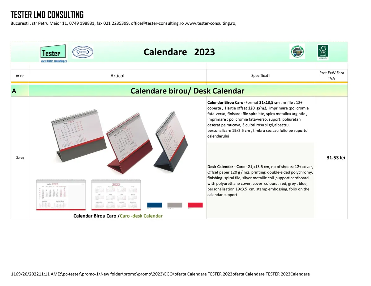 CALENDARE 2023