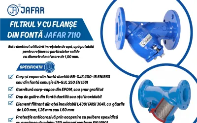 Filtru Y cu flanșe din fontă JAFAR 7110