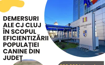 Demersuri ale Consiliului Județean în scopul eficientizării populației canine din județul Cluj