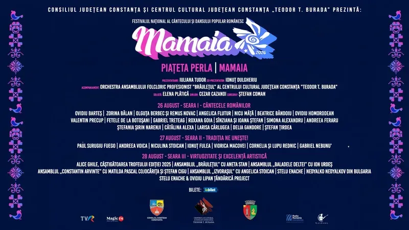 Festivalul Național al Cântecului și Dansului Popular Românesc „Mamaia” — 26–28 august 2026, Piațeta Perla