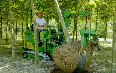 Mașini Holmac de școlarizat și scos arbori cu balot de pământ