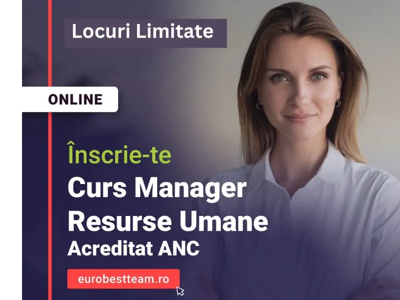 Curs Acreditat CAFFPA Manager Resurse Umane 12 mai - 04 iunie 2026